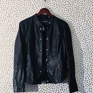 NEW Michael Kors faux leather moto jacket size M